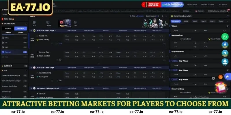 Attractive Betting Markets for Players to Choose From