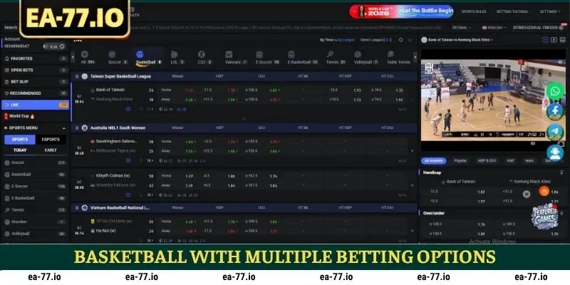 Basketball with Multiple Betting Options
