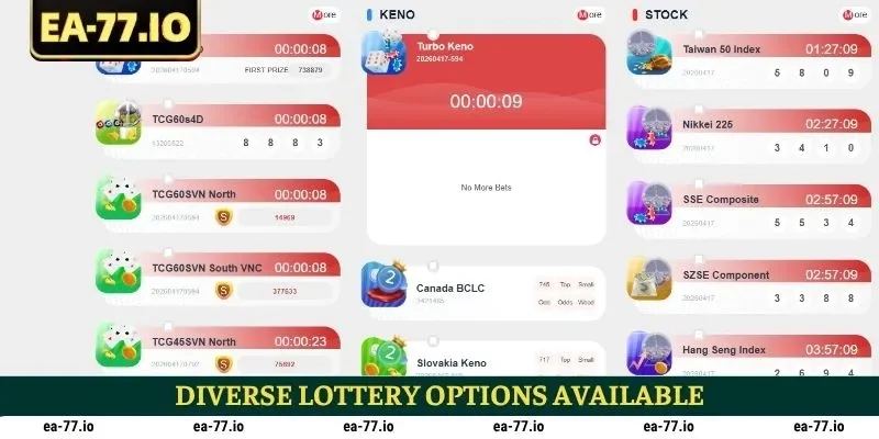 Diverse lottery options available