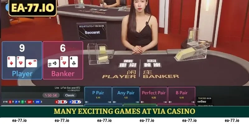 Many exciting games at ViA Casino
