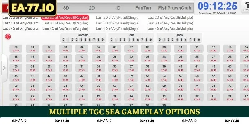 Multiple TGC SEA gameplay options