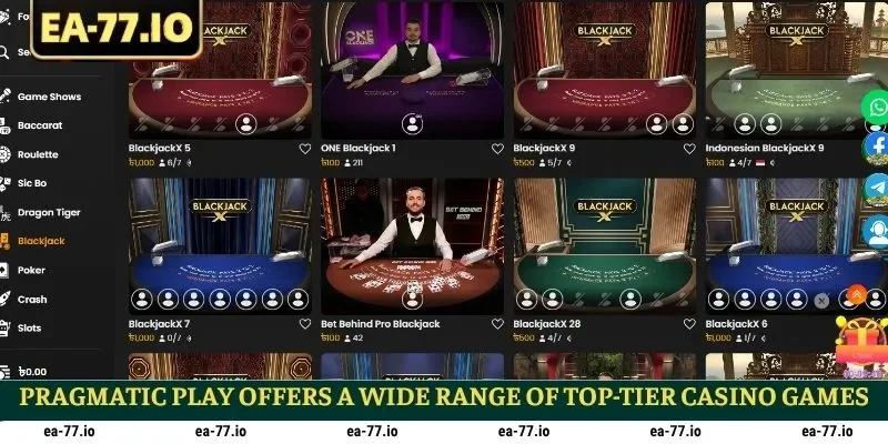 Pragmatic Play offers a wide range of top-tier casino games