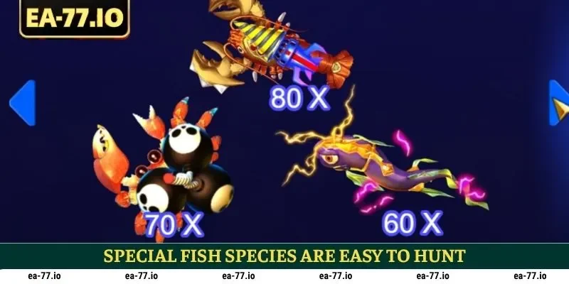 Special fish species are easy to hunt