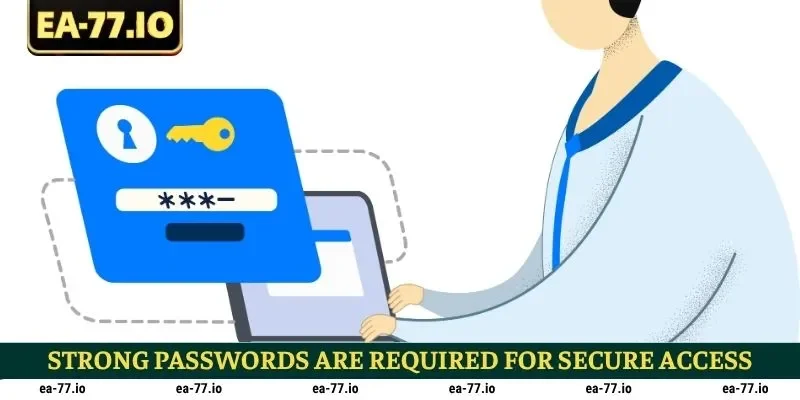 Strong passwords are required for secure access