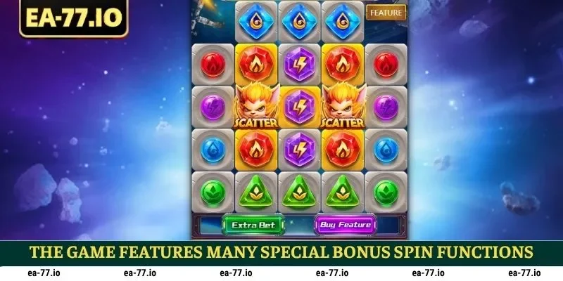 The game features many special bonus spin functions